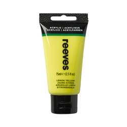505003 - REEVES ACRYLIC ARTIST PAINT 75ml Lemon Yellow